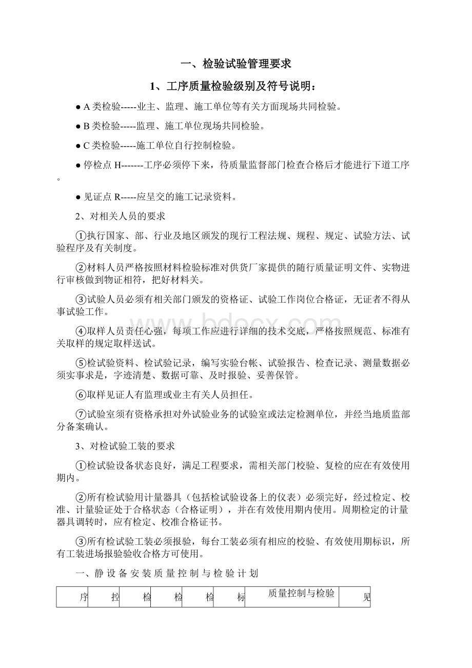 中海油气泰州石化一体化项目100万吨年连续重整装置40万吨年芳烃抽提装置安装工程检验试验计划.docx_第2页