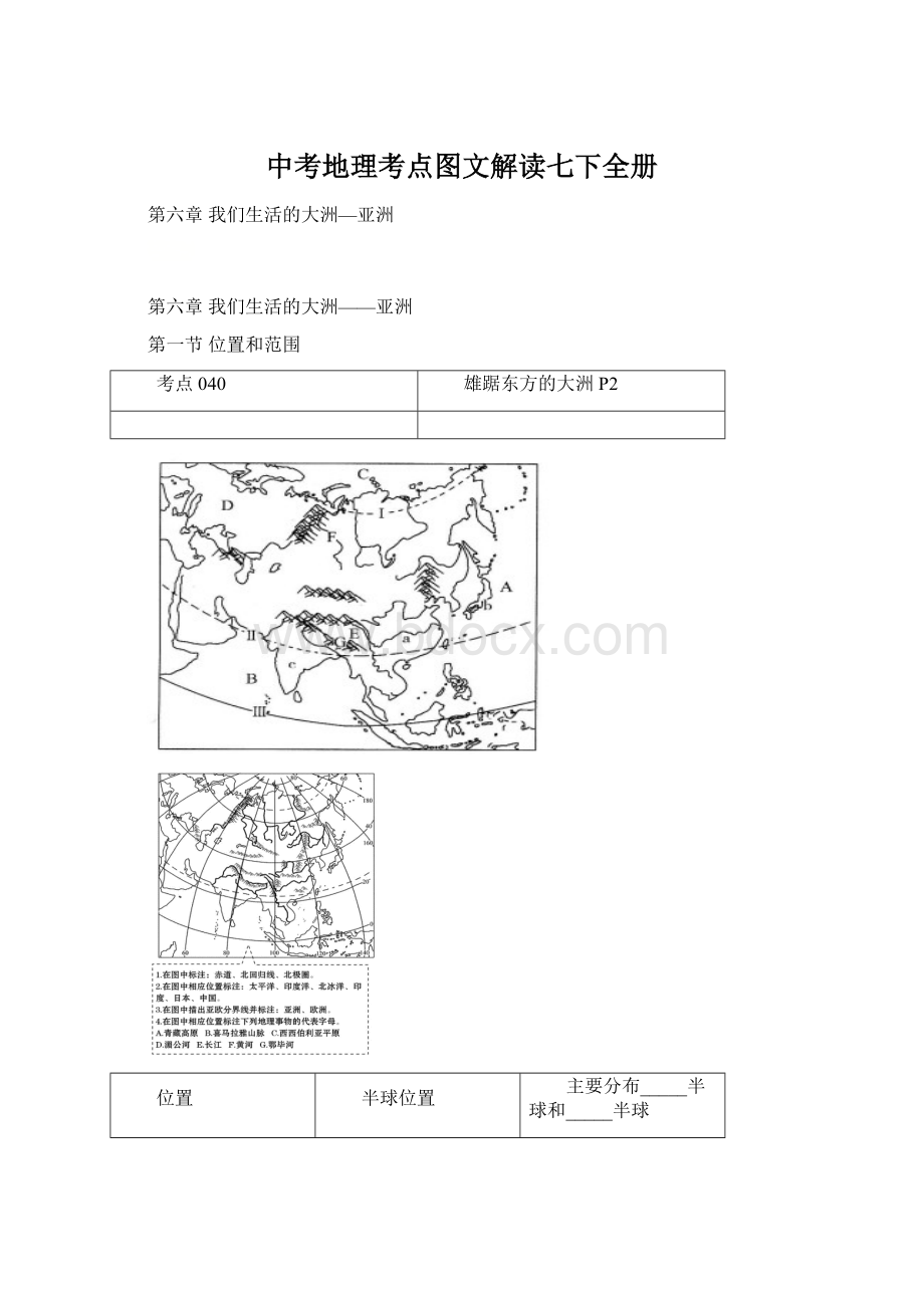 中考地理考点图文解读七下全册.docx_第1页