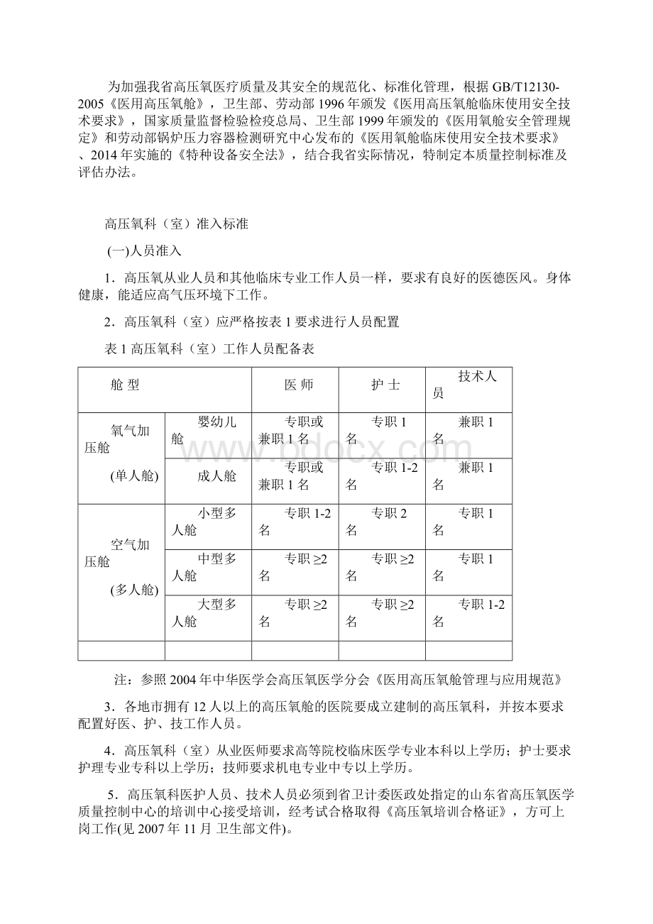 山东省高压氧医学质量控制手册doc.docx_第3页