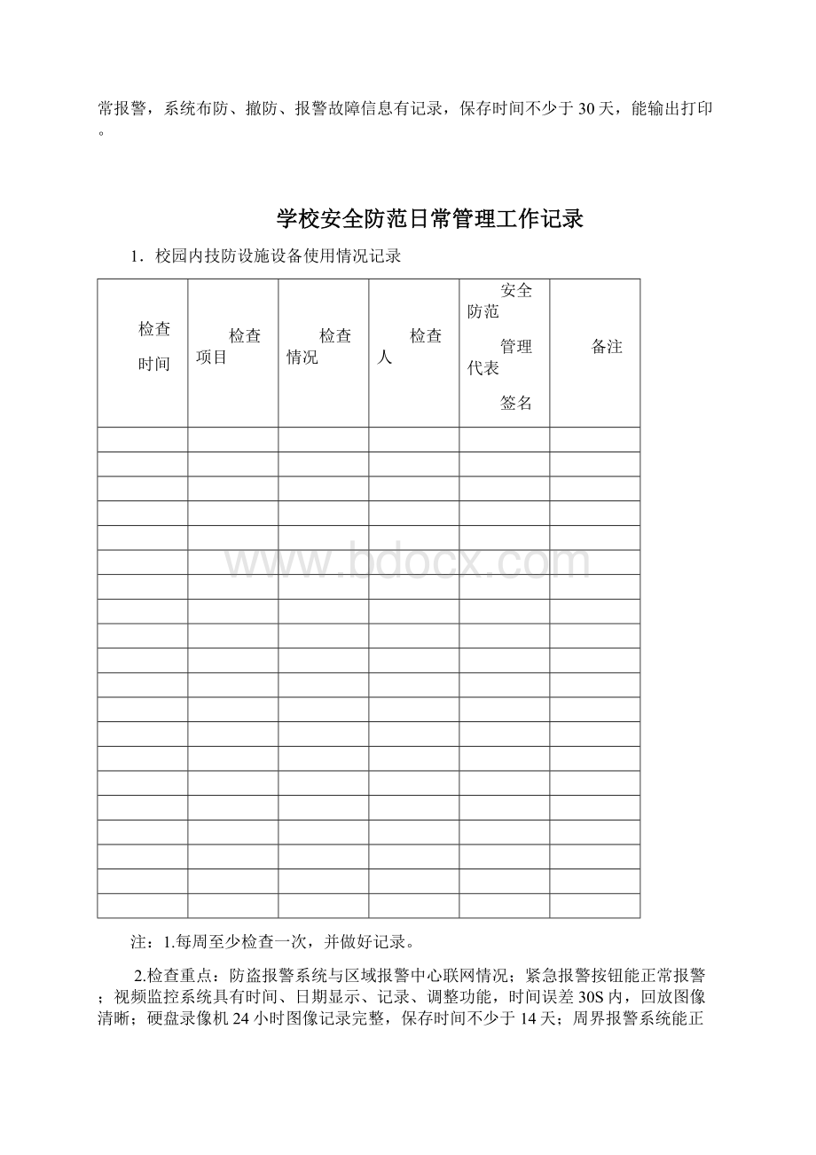 学校安全防范日常管理工作记录表.docx_第2页