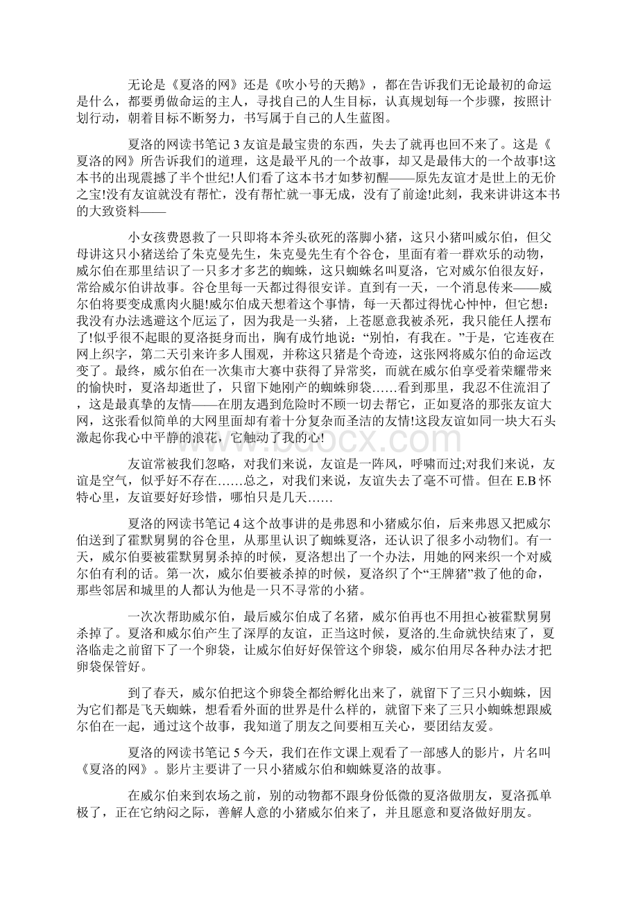 夏洛的网读书笔记.docx_第3页