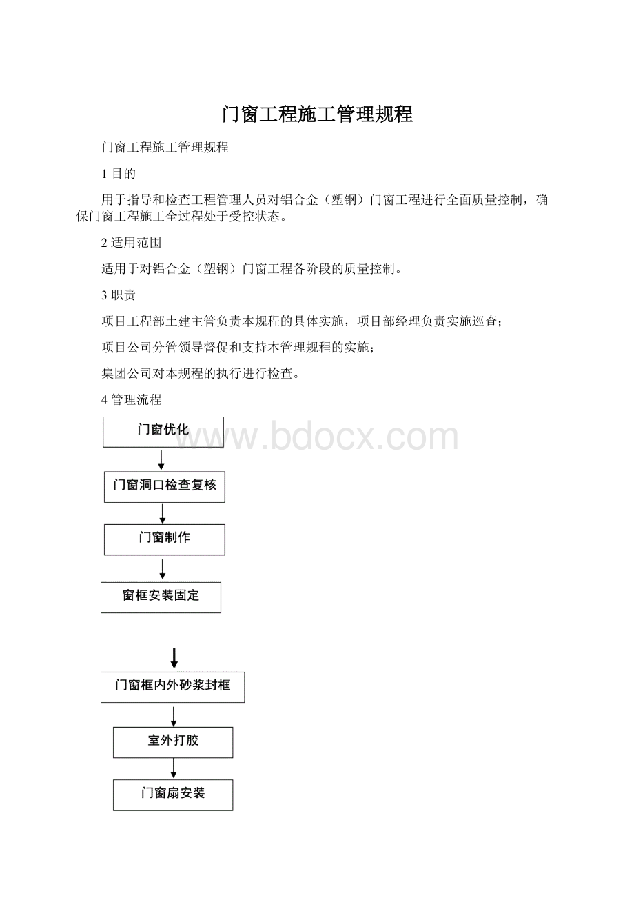 门窗工程施工管理规程.docx_第1页