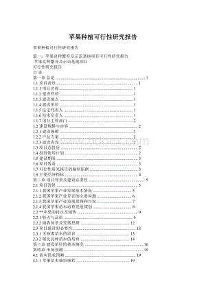 苹果种植可行性研究报告.docx