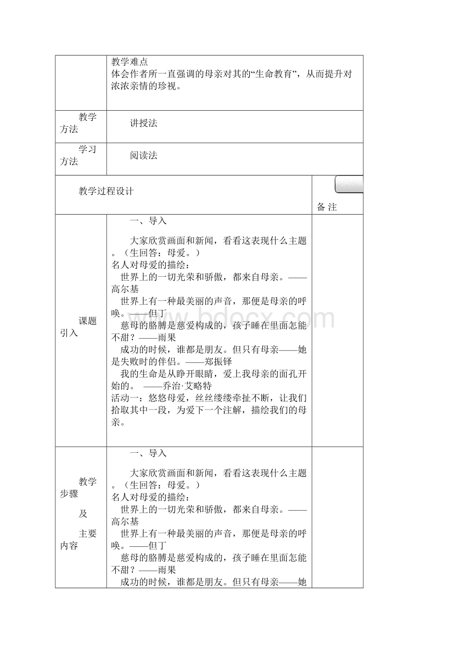 12秋对口班《我的母亲》.docx_第2页