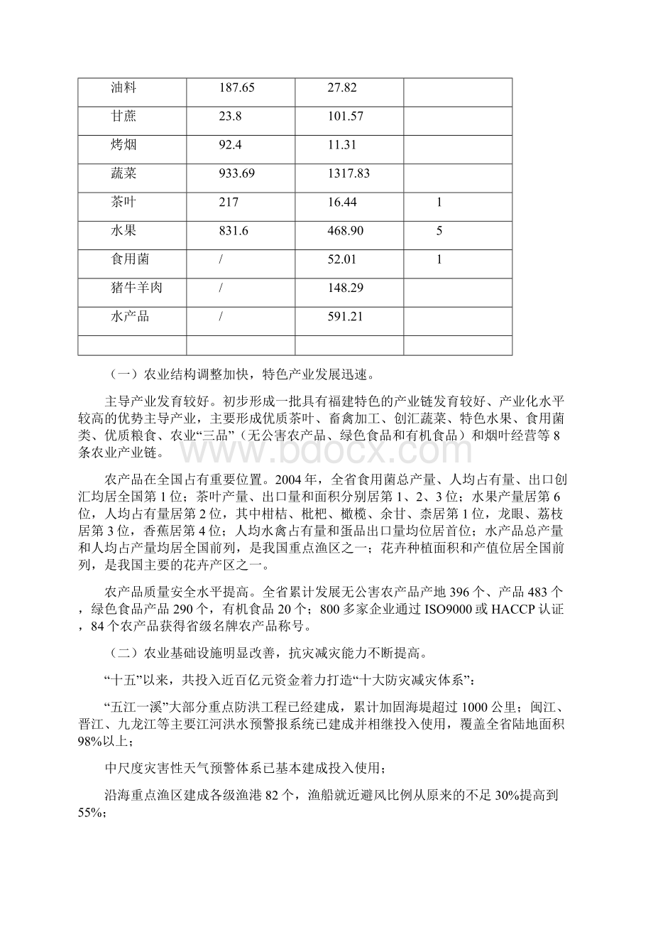 福建省十一五农业和农村经济发展思路.docx_第2页