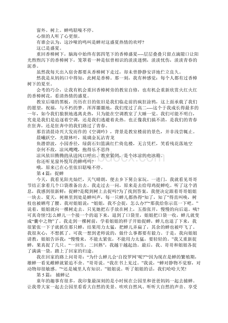 关于蝉的作文600字高二语文作文.docx_第2页