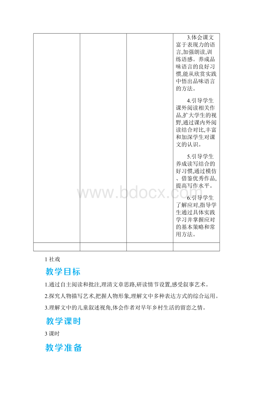 人教版部编版初二八年级语文下册 1 社戏 名师教学教案.docx_第2页