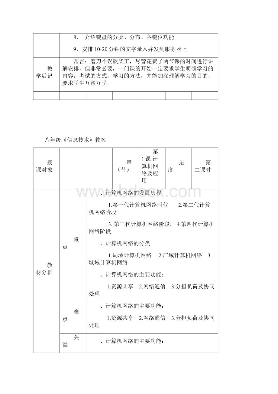 八年级下学期信息技术教案.docx_第2页