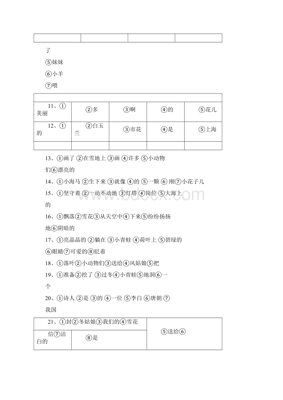 一年级语文练习连词成句.docx_第2页