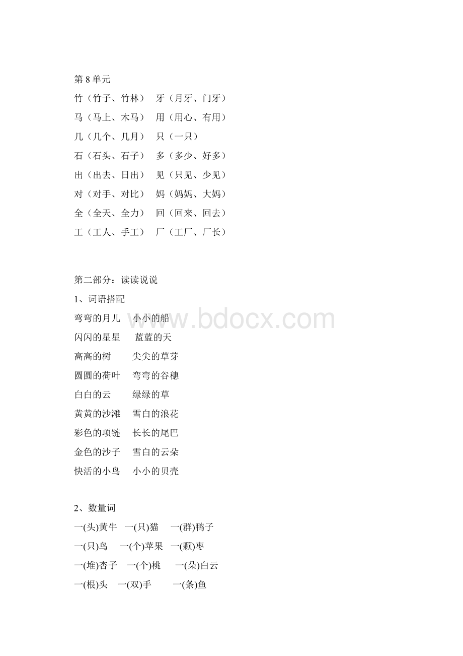 一年级语文上册知识要点人教版.docx_第3页