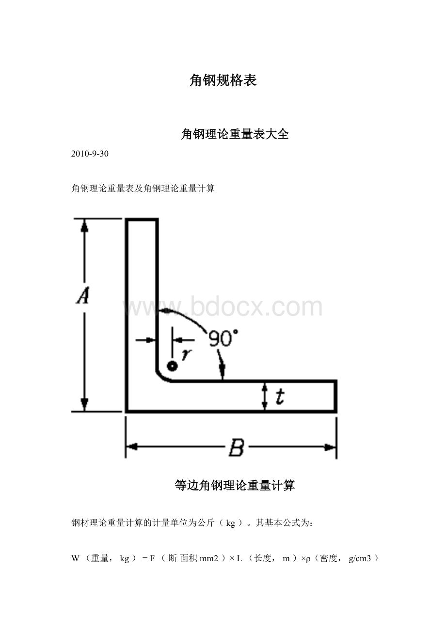 角钢规格表.docx