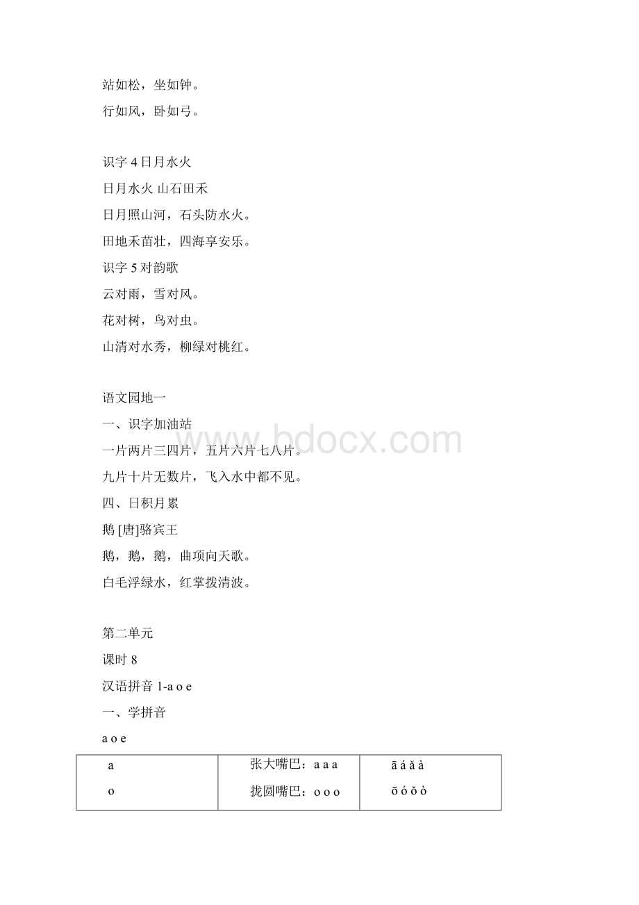 最新一年级上册语文课文全部课文人教部编版资料.docx_第2页