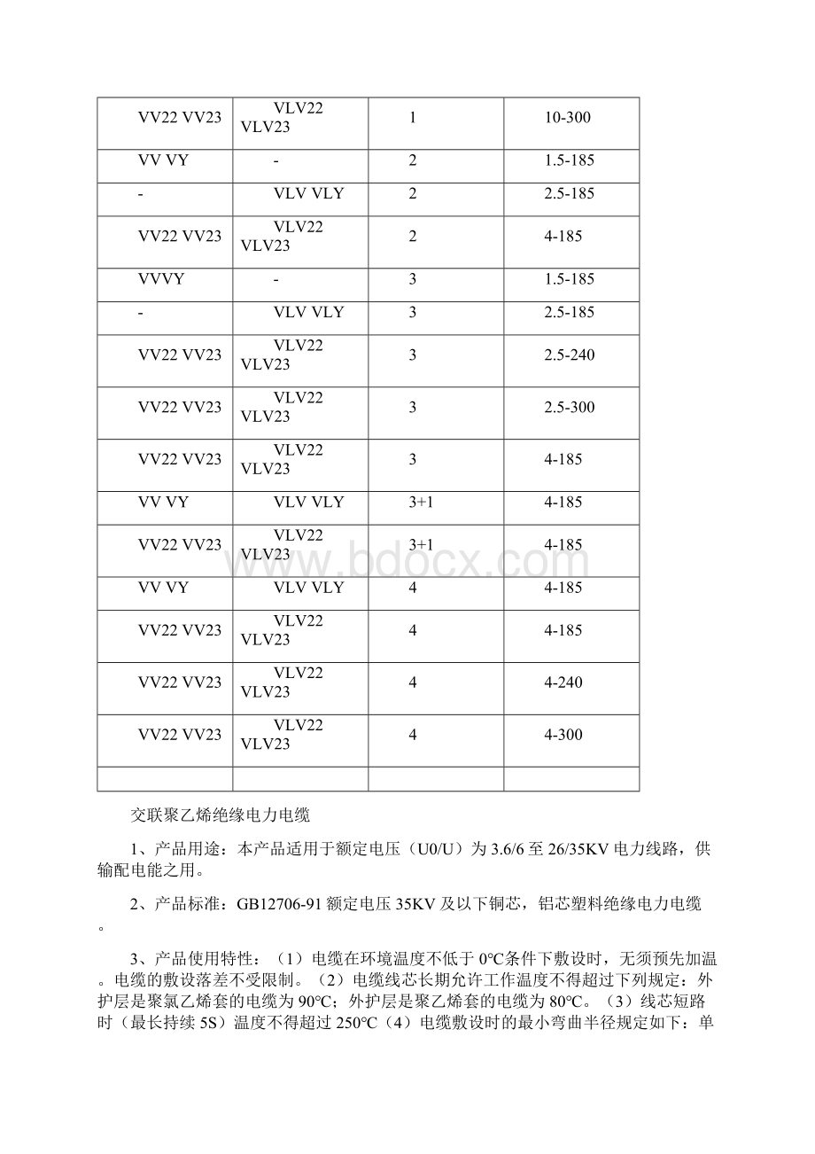 常用电力电缆规格型号doc.docx_第2页