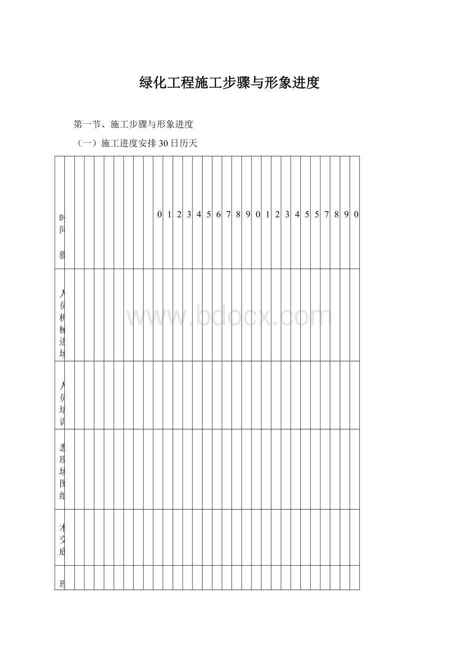 绿化工程施工步骤与形象进度.docx