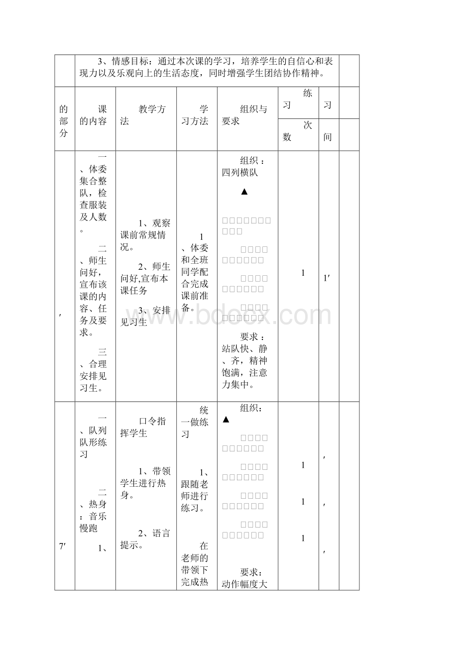 初中体育排舞的教学与创编教学设计学情分析教材分析课后反思.docx_第3页