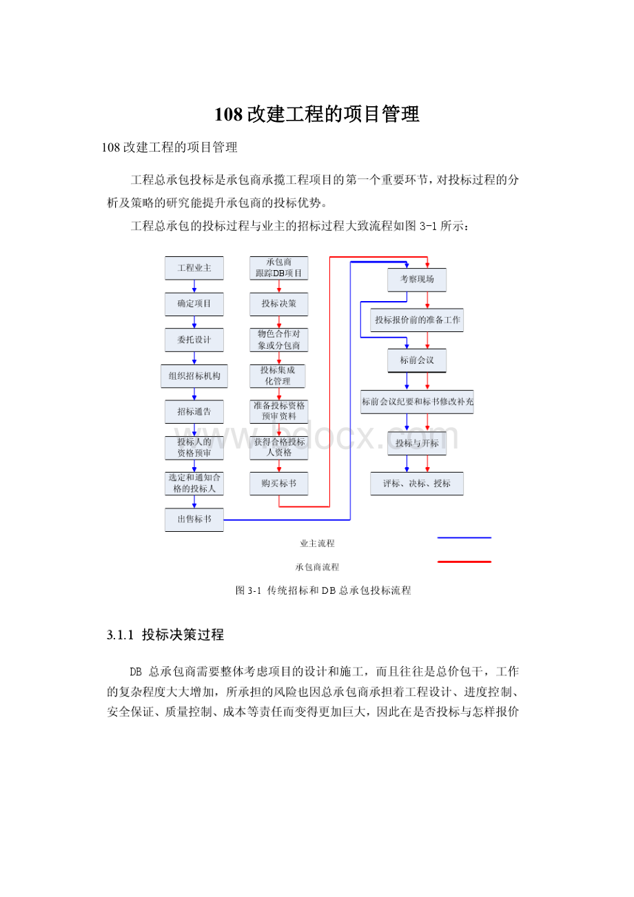 108改建工程的项目管理.docx