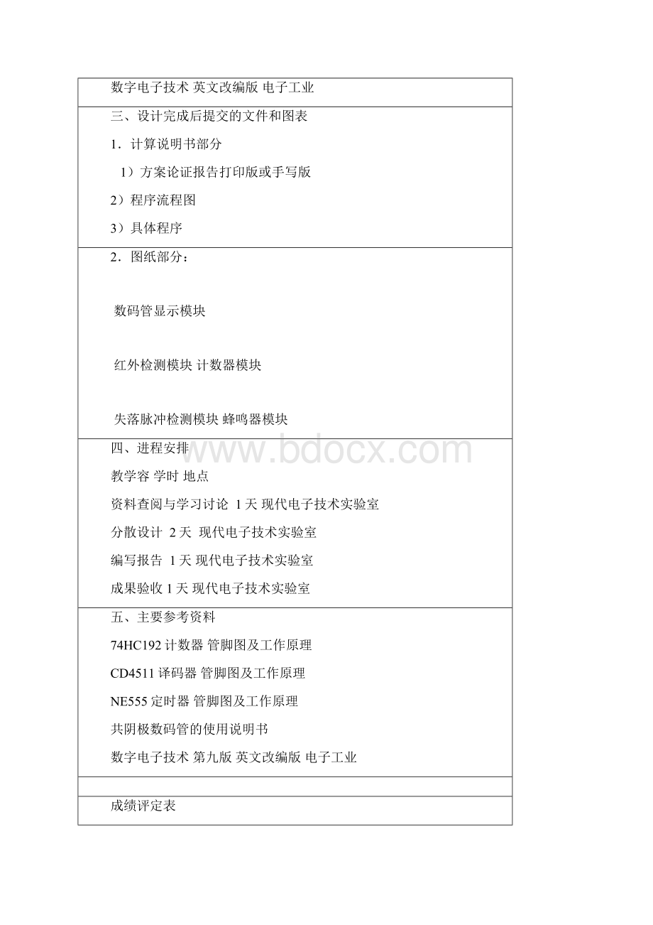 红外线计件器课程设计报告材料书.docx_第2页