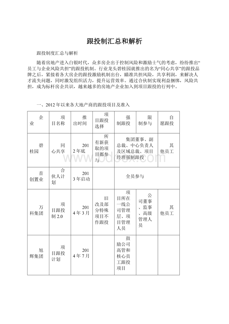 跟投制汇总和解析.docx_第1页