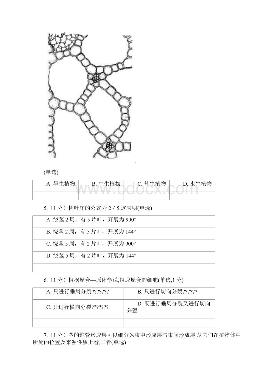 生物竞赛的植物学模拟试题.docx_第2页