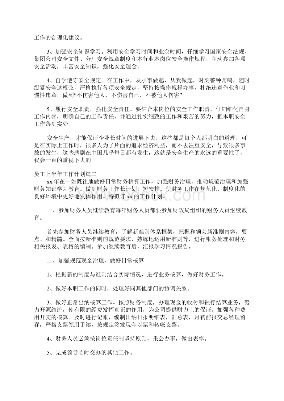 员工上半年工作计划与目标.docx_第2页