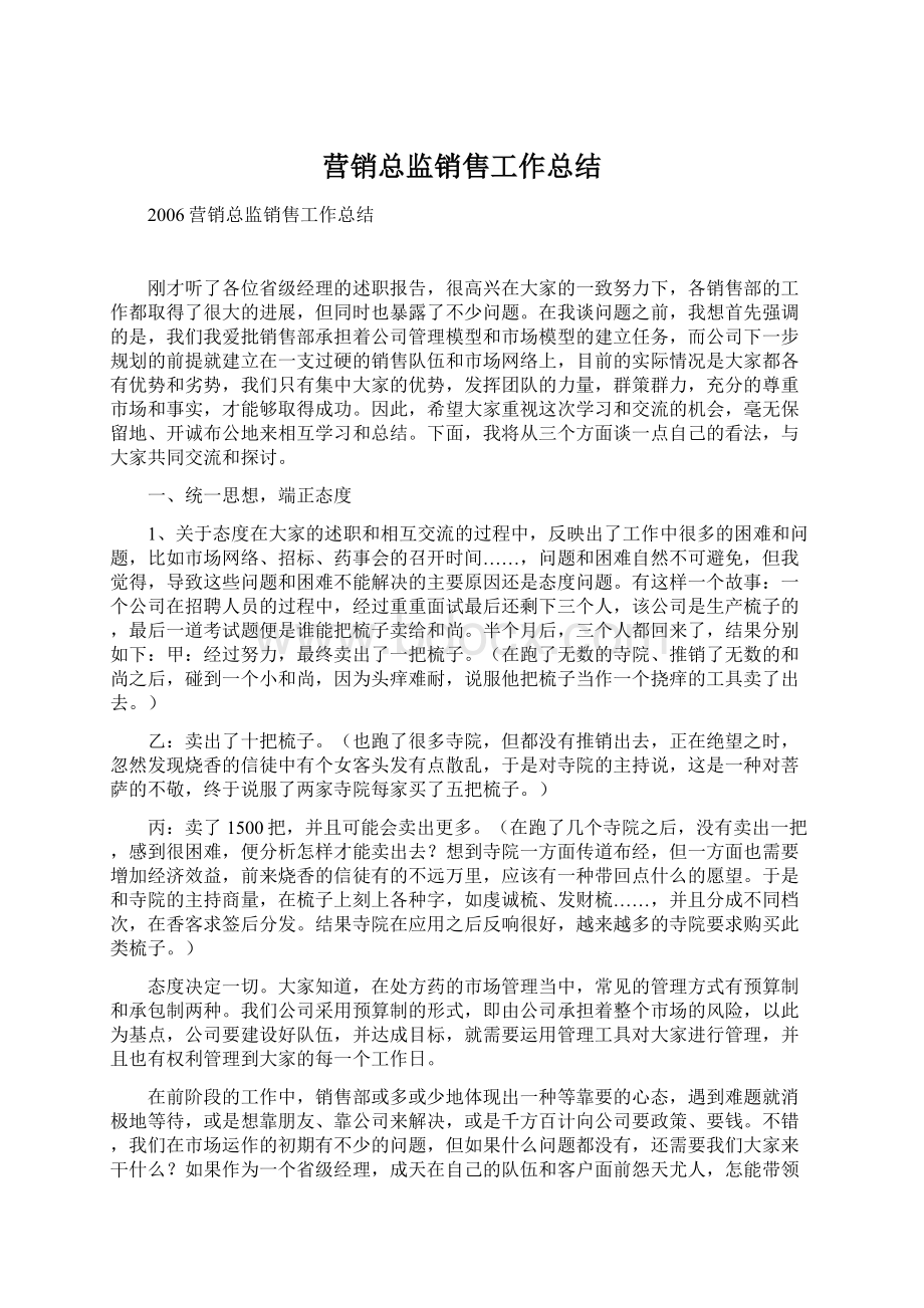 营销总监销售工作总结.docx