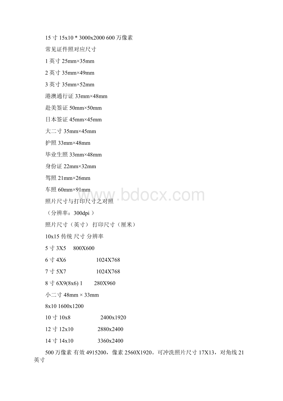 照片常见标准尺寸大全.docx_第3页