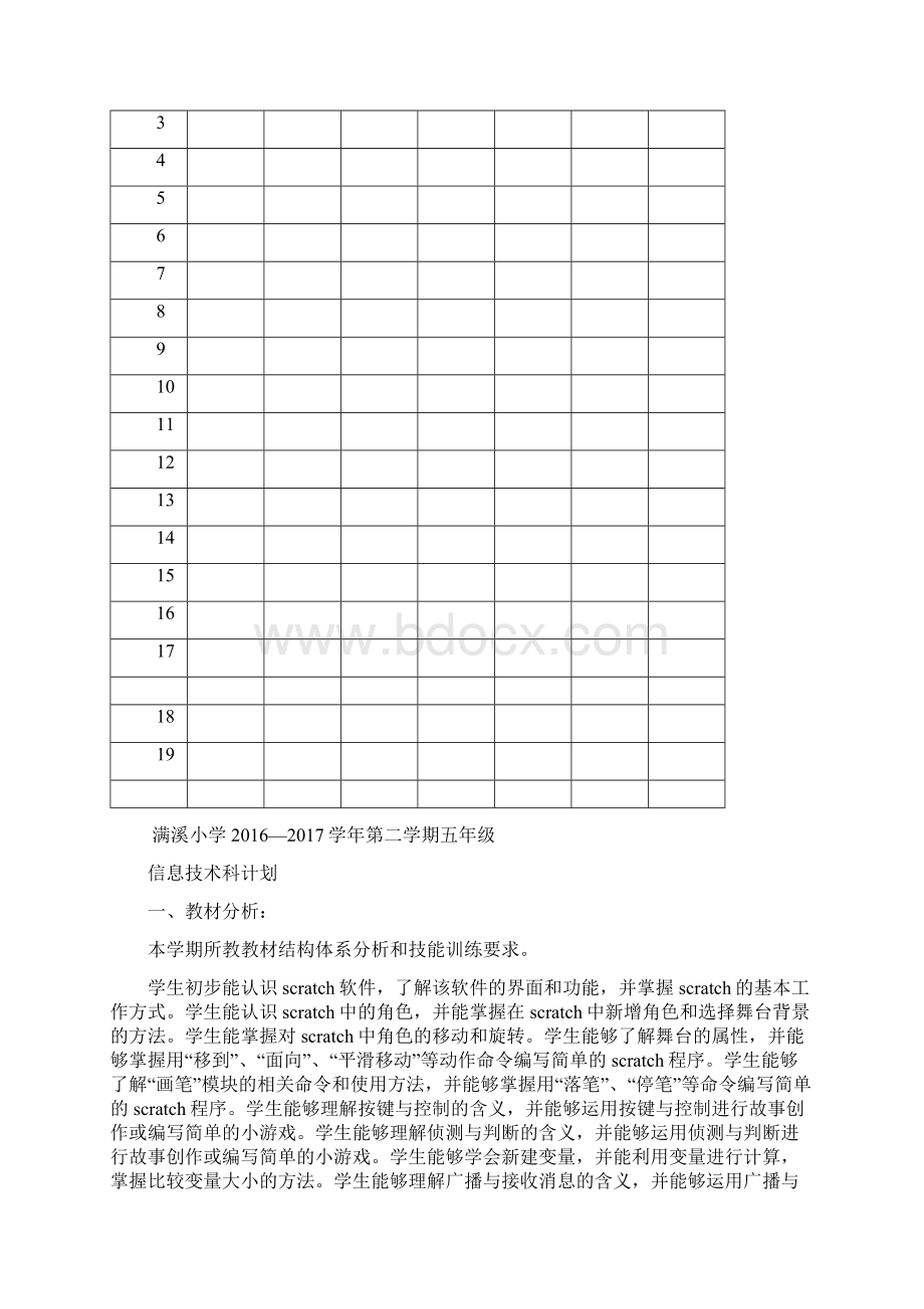 清华大学版信息技术五年级下册科计划全册教案.docx_第2页