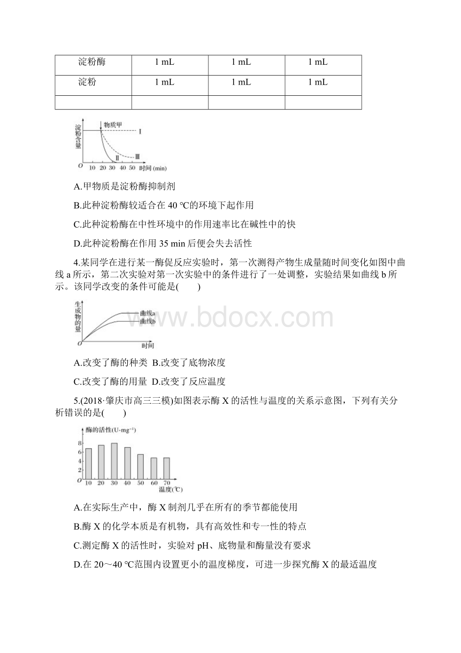 届高中生物一轮复习人教版酶与细胞呼吸相关实验作业含答案.docx_第2页