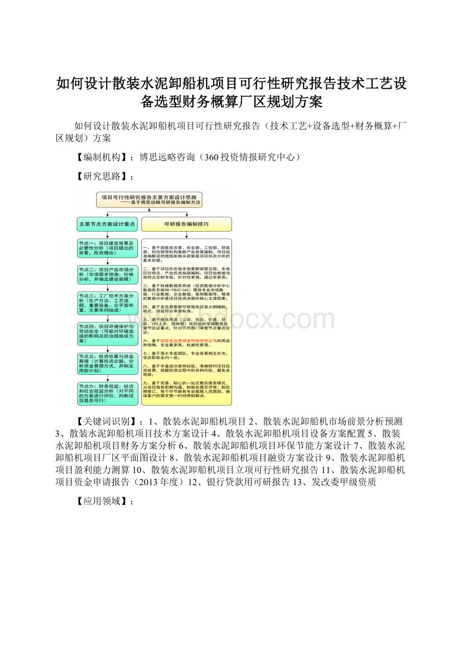 如何设计散装水泥卸船机项目可行性研究报告技术工艺设备选型财务概算厂区规划方案.docx