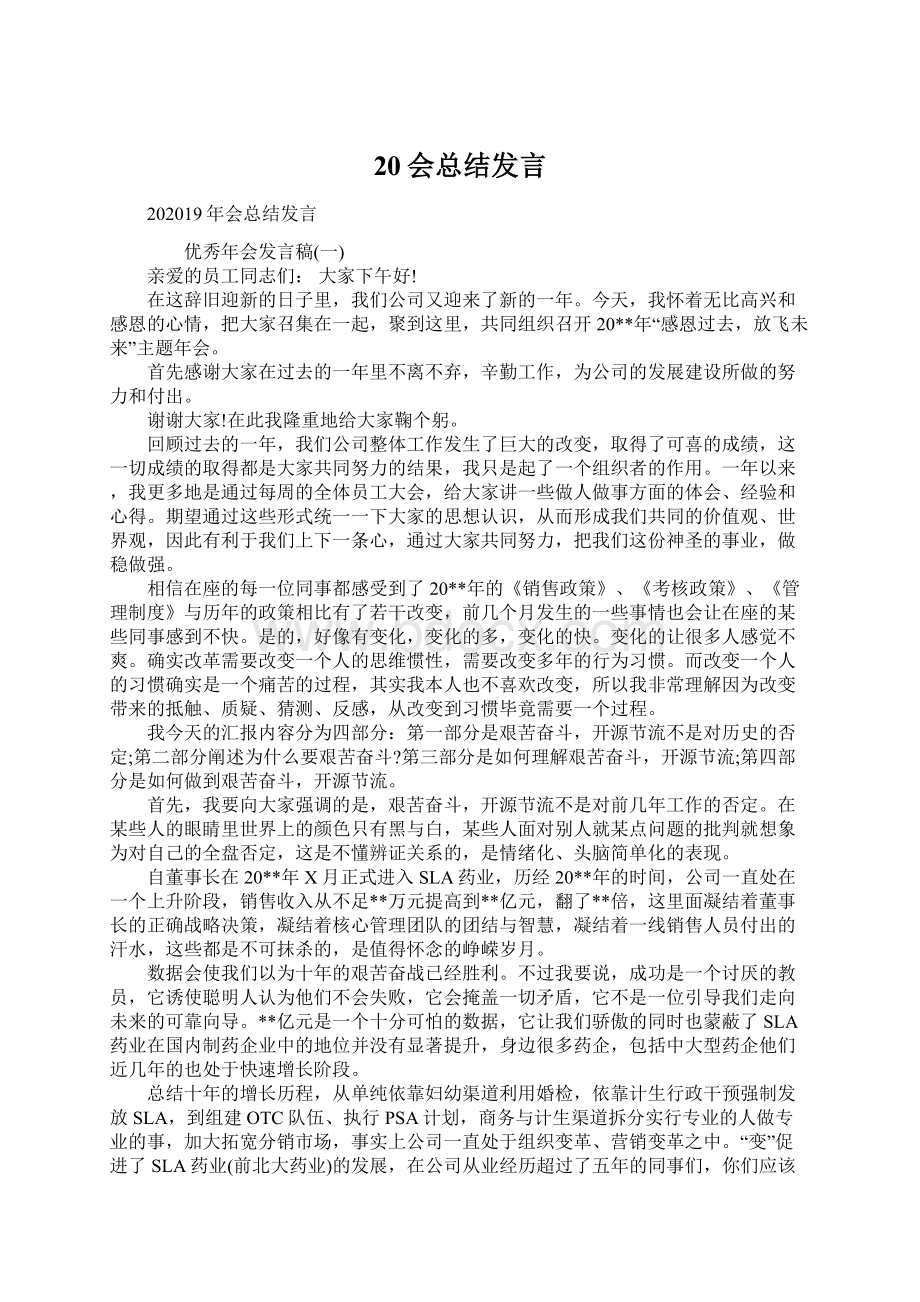 20会总结发言.docx_第1页