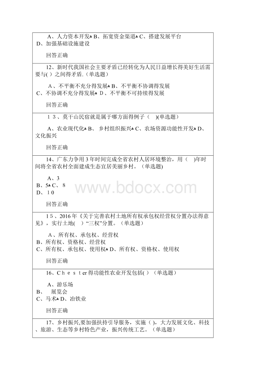 乡村振兴公需课在线测试题答案解析.docx_第3页