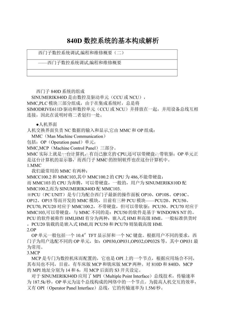 840D数控系统的基本构成解析.docx