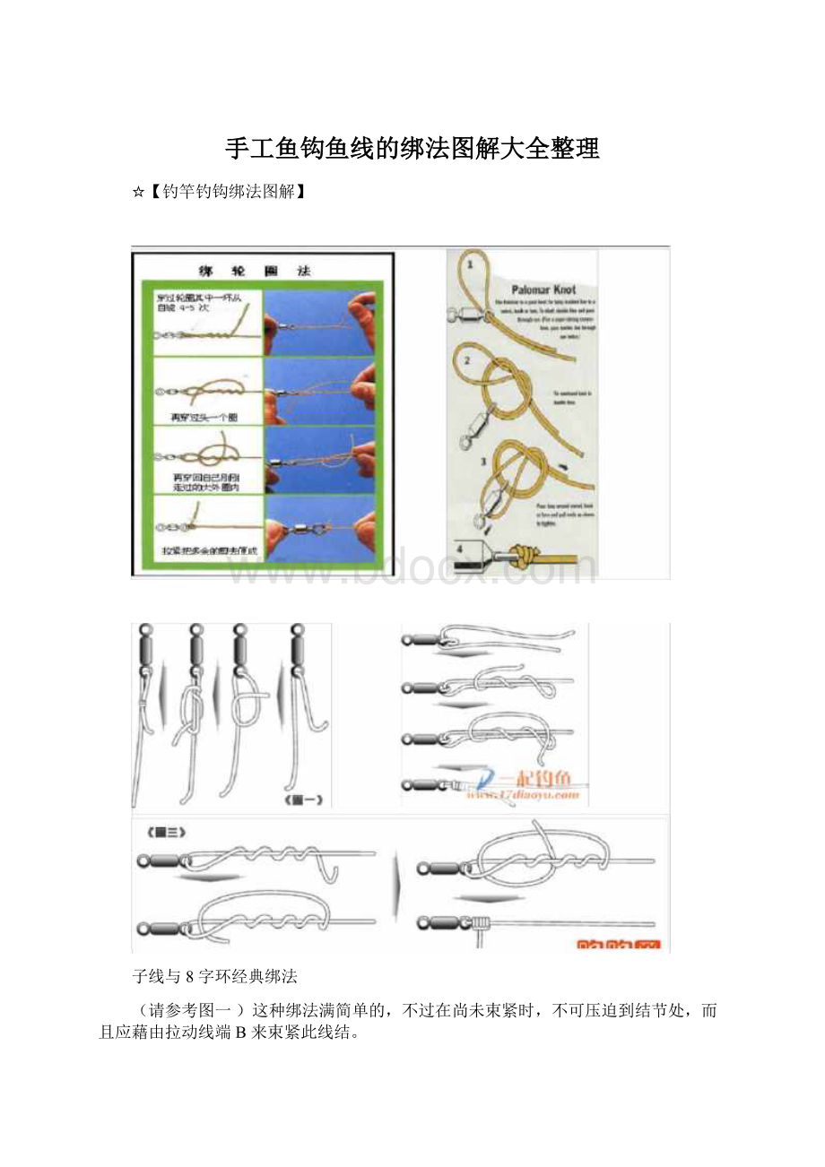 手工鱼钩鱼线的绑法图解大全整理.docx