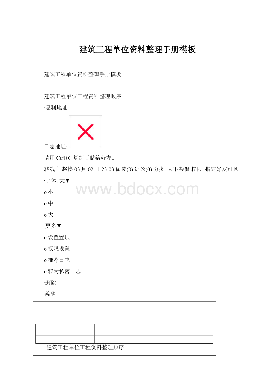 建筑工程单位资料整理手册模板.docx_第1页