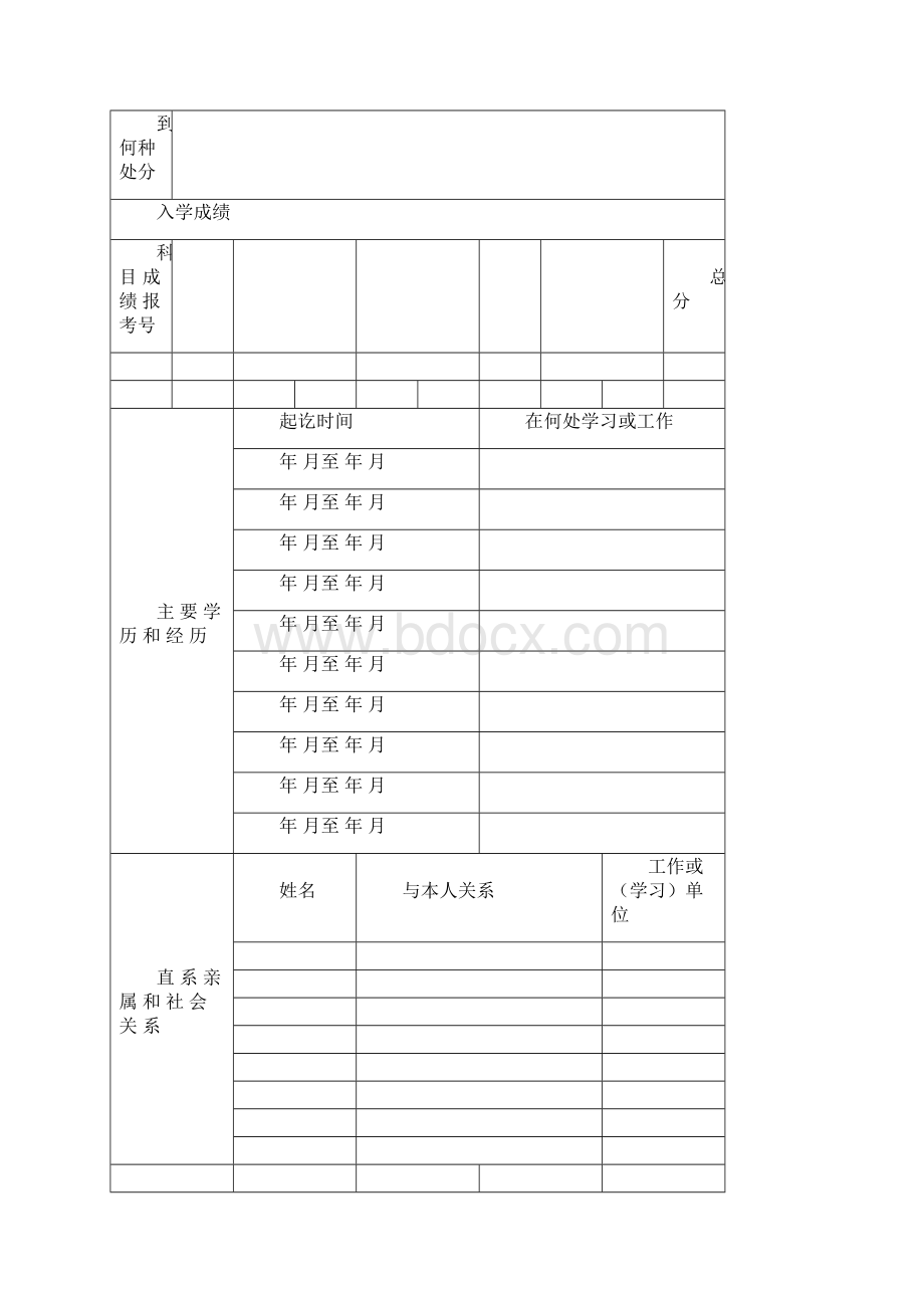 高校新生入学登记表.docx_第3页