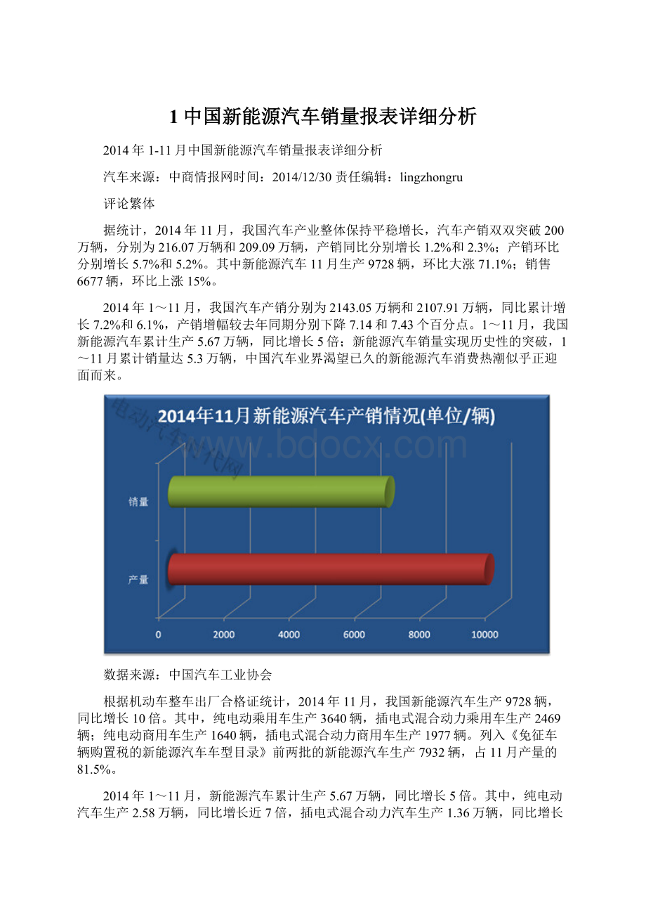 1中国新能源汽车销量报表详细分析.docx