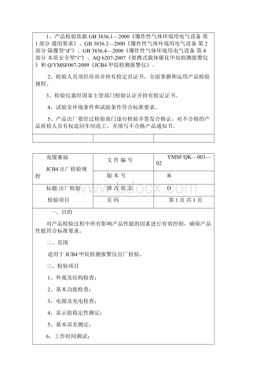 13JCB4甲烷检测报警仪出厂检验规程.docx_第2页