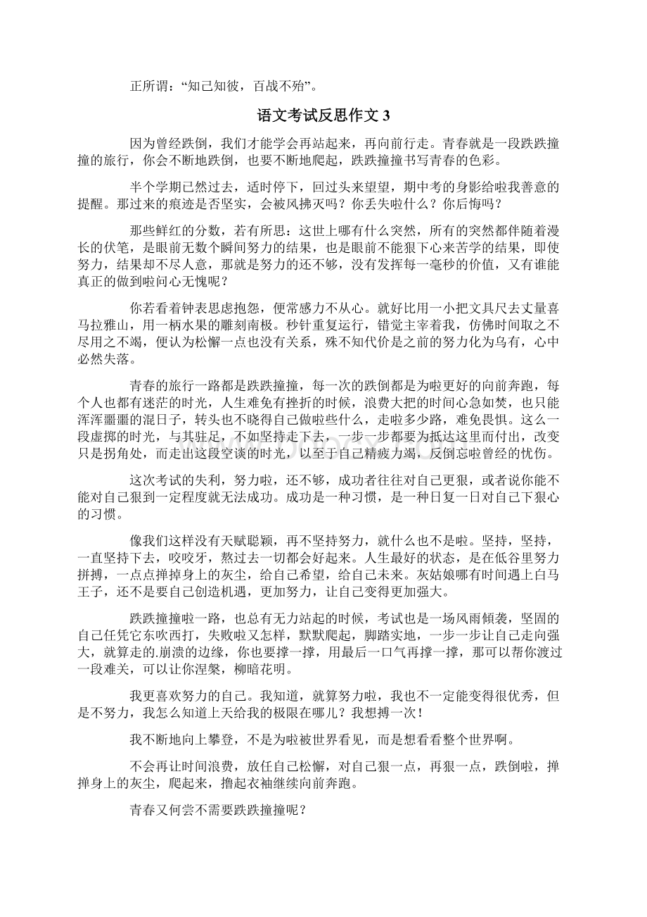 语文考试反思作文7篇.docx_第3页