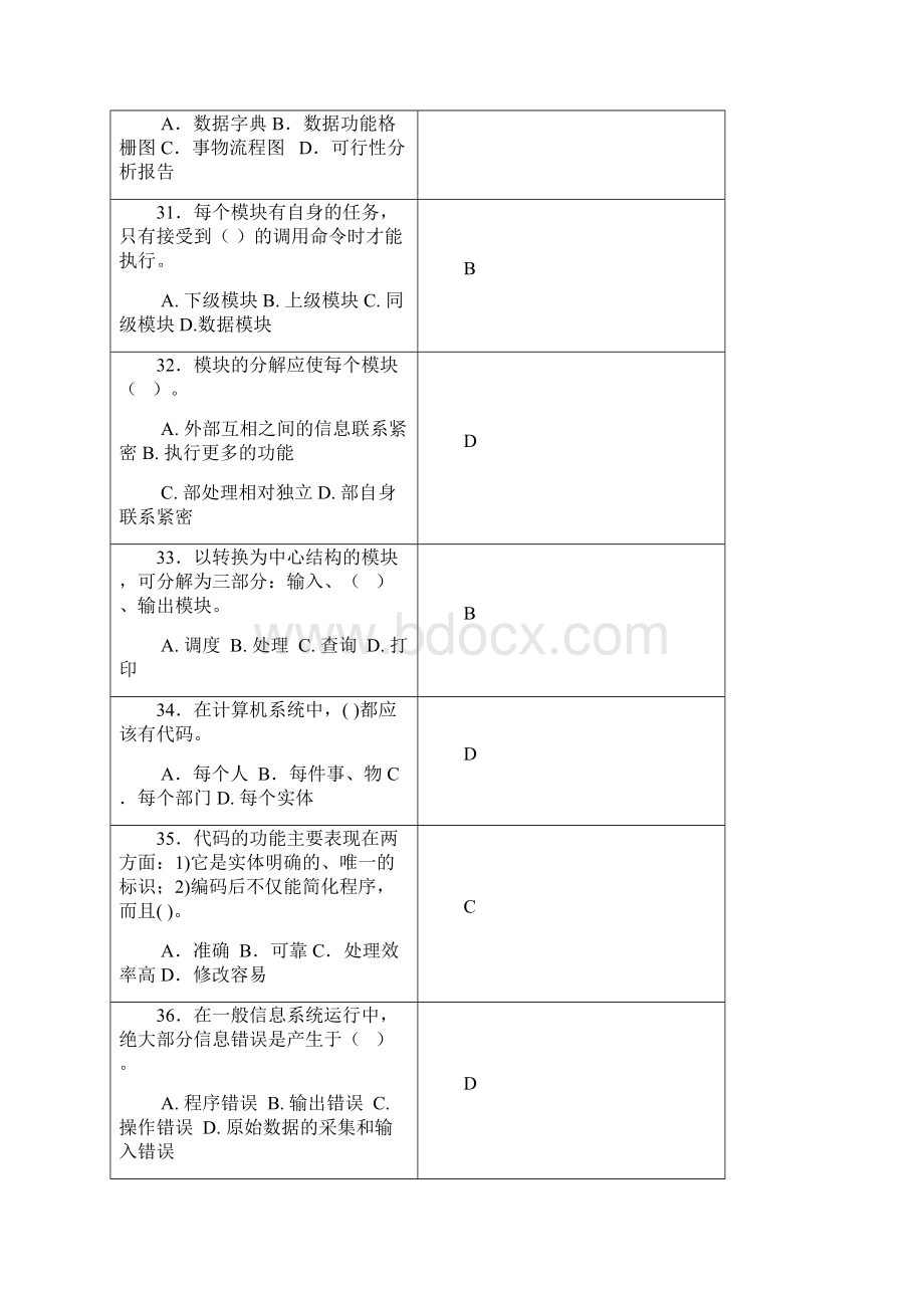 管理系统信息系统模拟精彩试题.docx_第3页