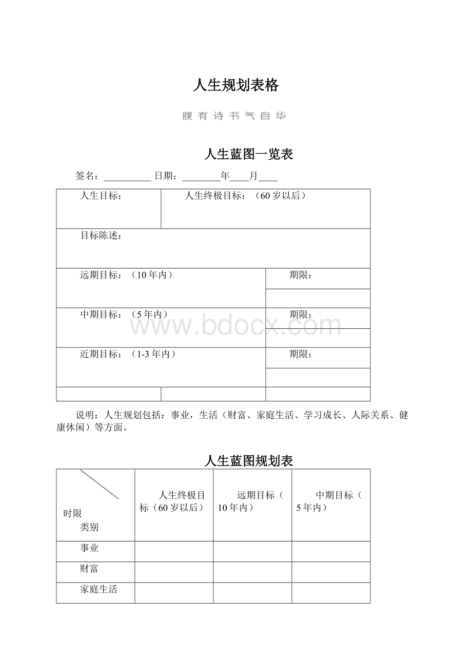 人生规划表格.docx_第1页