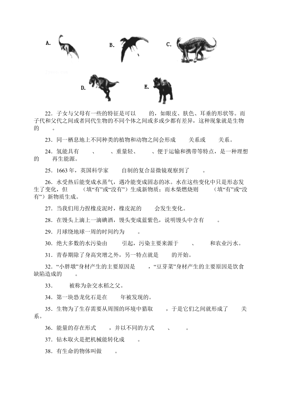 南昌市爱国路心远中学小升初面试综合素质复习题附答案.docx_第3页