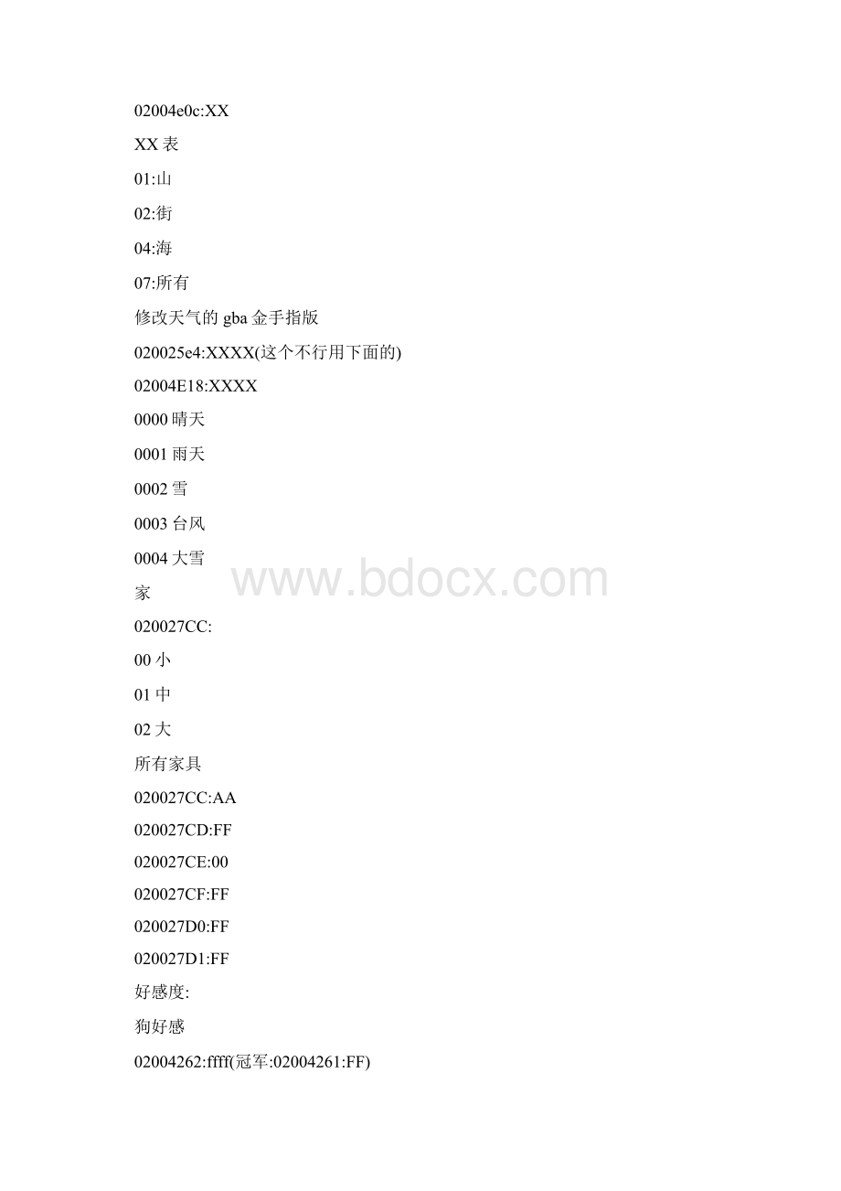 牧场物语矿石镇的伙伴们金手指集合全.docx_第2页