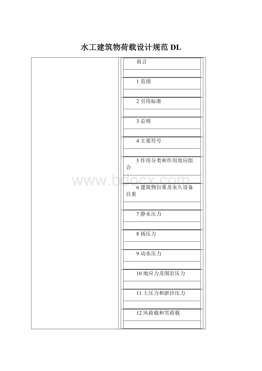 水工建筑物荷载设计规范DL.docx_第1页