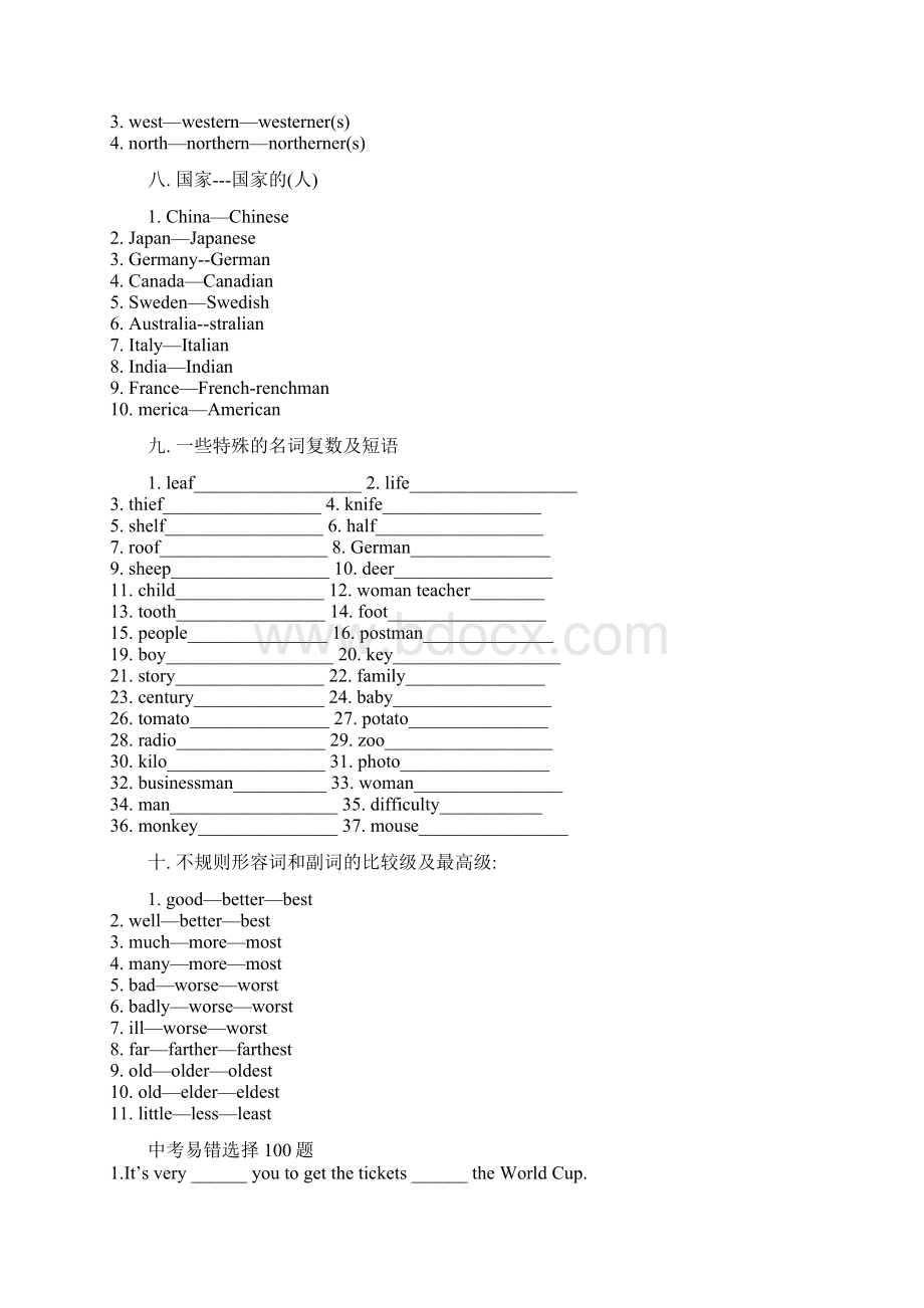 中考英语重点词汇考归纳.docx_第2页