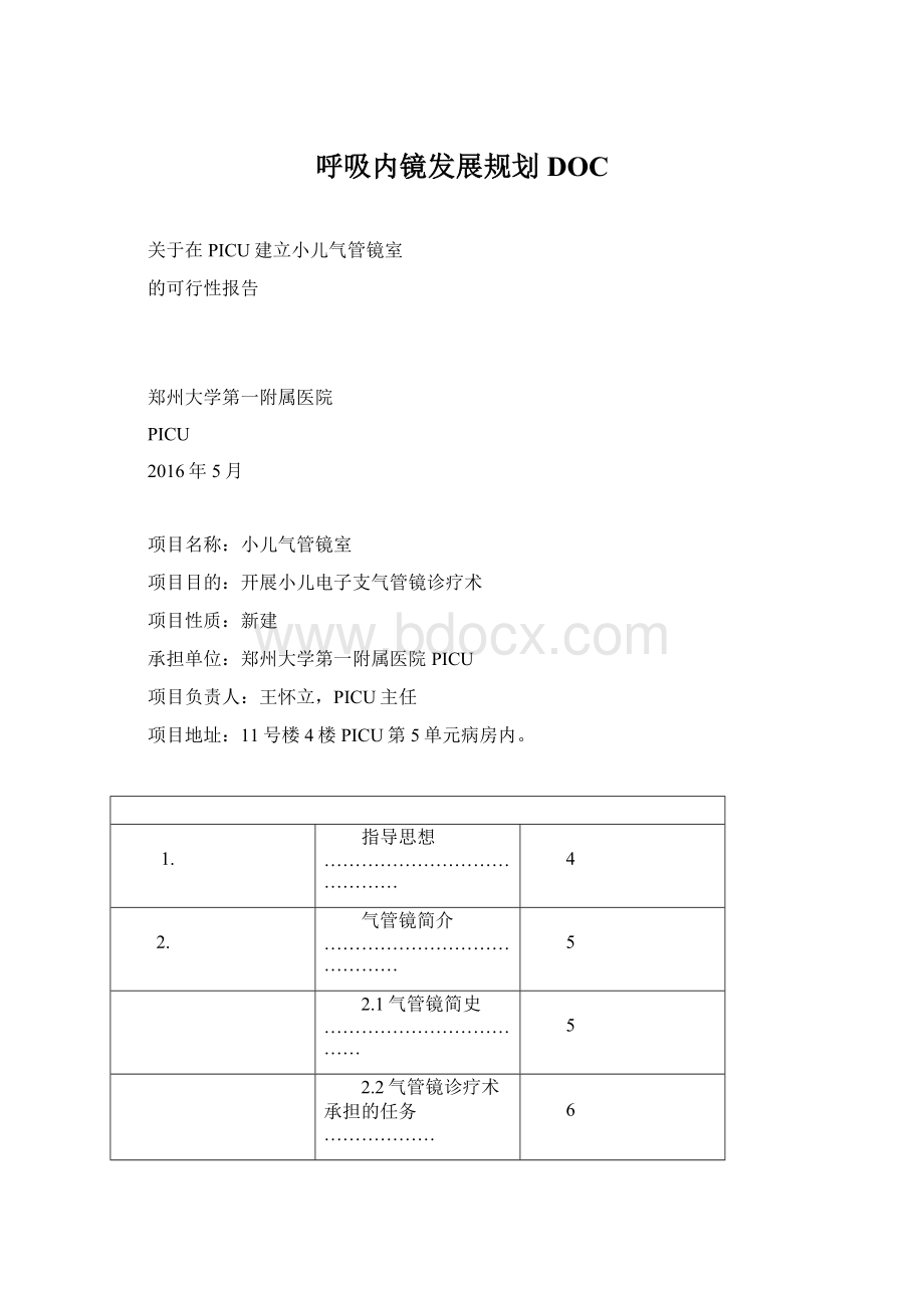 呼吸内镜发展规划DOC.docx_第1页