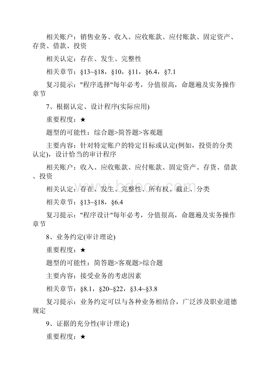 热点资料 CPA审计考试36个考点总结归纳.docx_第3页