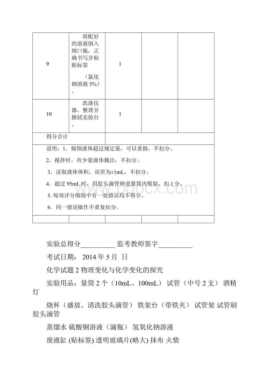 化学实验操作试题.docx_第3页