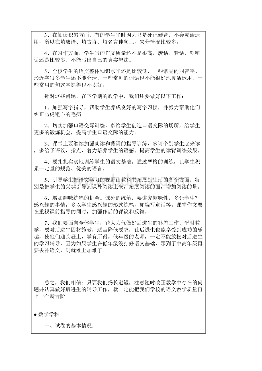 小学春学期期末教育教学质量分析.docx_第3页