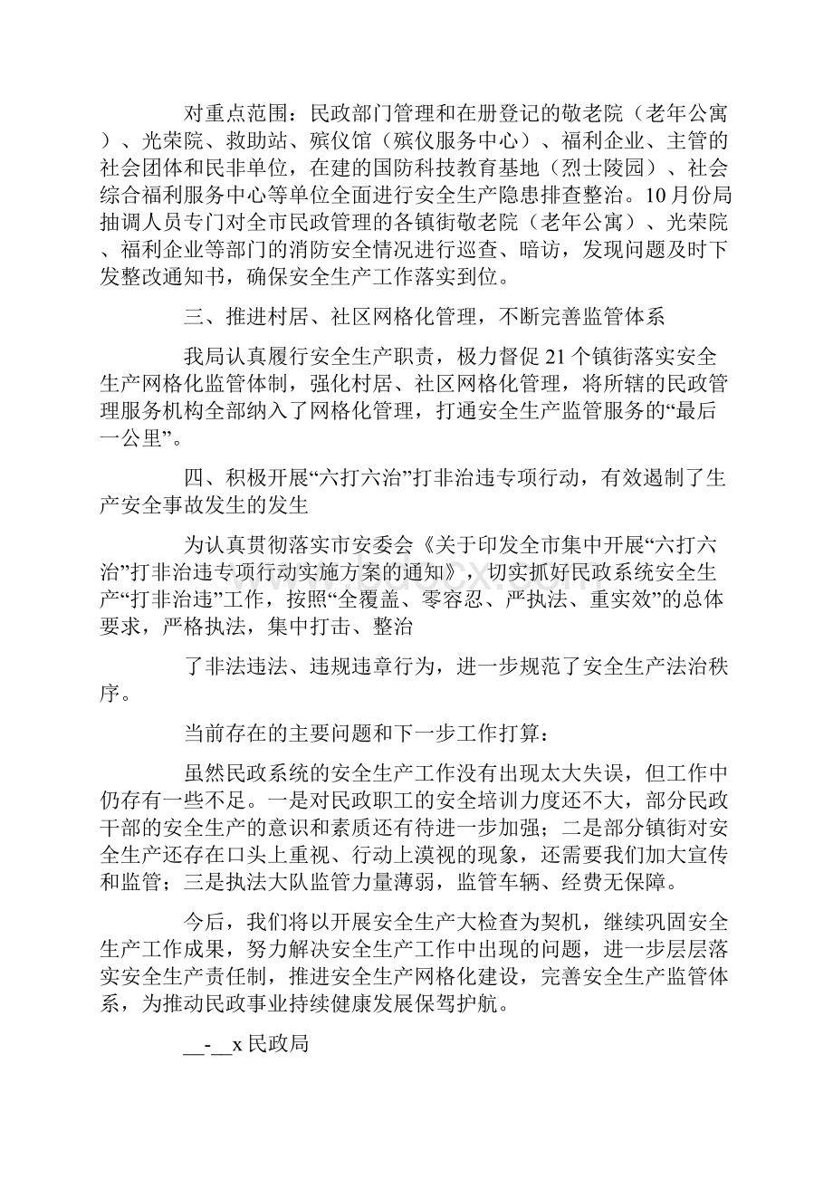 民政安全生产工作汇报.docx_第2页