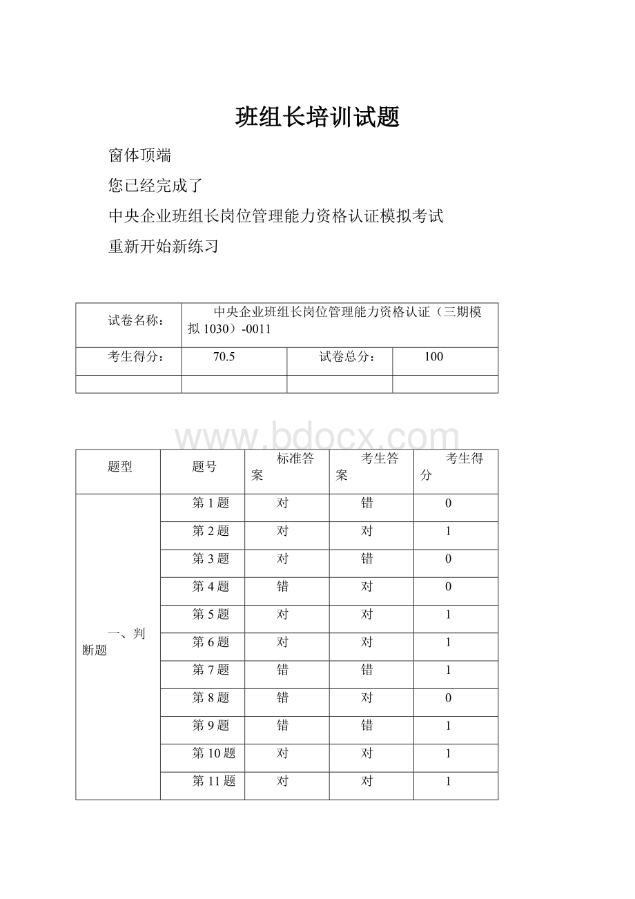 班组长培训试题.docx_第1页